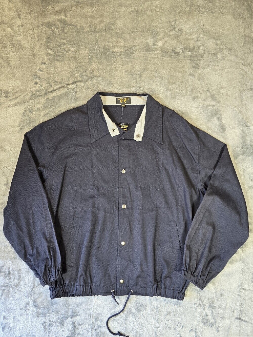 Vintage Amanati Harrington Jacket Size Large New NWT Black